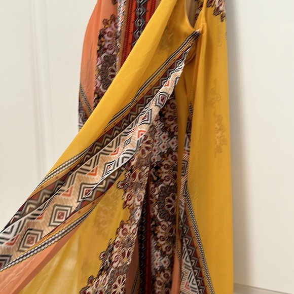 Versona printed flowy maxi dress with sheer overlay - Picture 4 of 13